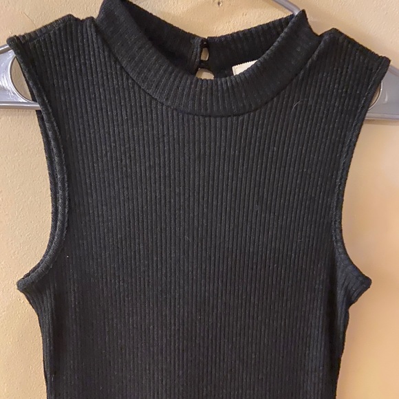 Monteau black ribbed knitwear sleeveless maxi dress - size medium - Picture 2 of 10